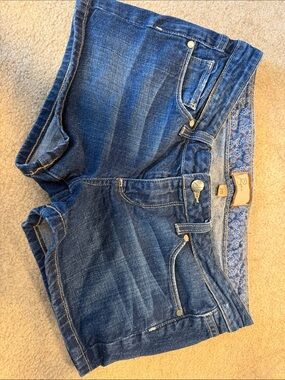 PAIGE Indigo Denim Cutoff Shorts